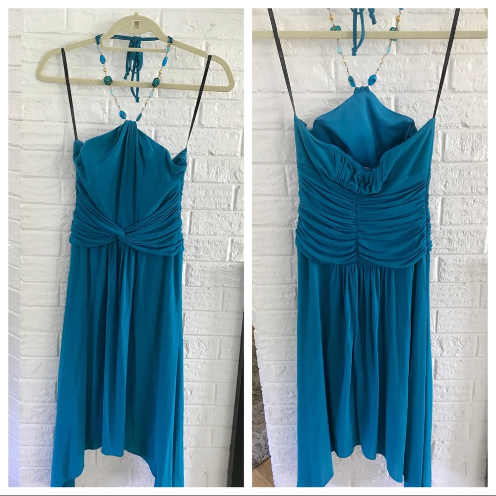 Laundry By Shelli Segal dress with beaded halter.